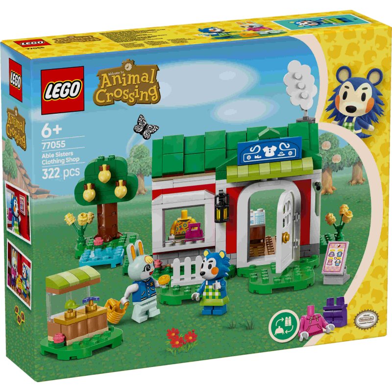 LEGO® Animal Crossing™ 77055 – Die Schneiderei der Schneiderschwestern – Modischer Laden-Bausatz