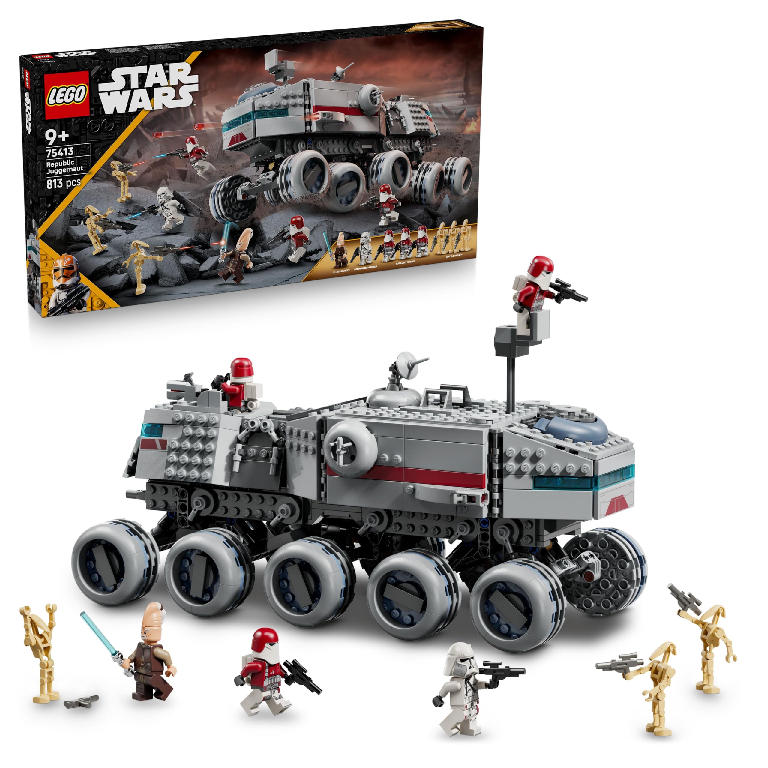 LEGO Star Wars: The Clone Wars Republikanischer Juggernaut - Spielzeug mit Transportfahrzeug - 75413