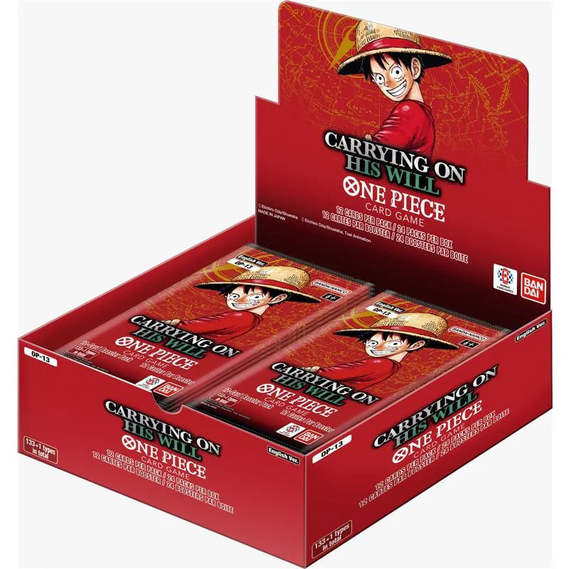 BANDAI One Piece Card Game OP‑13 „Carrying On His Will“ – 24er Booster Display (verschweißt)